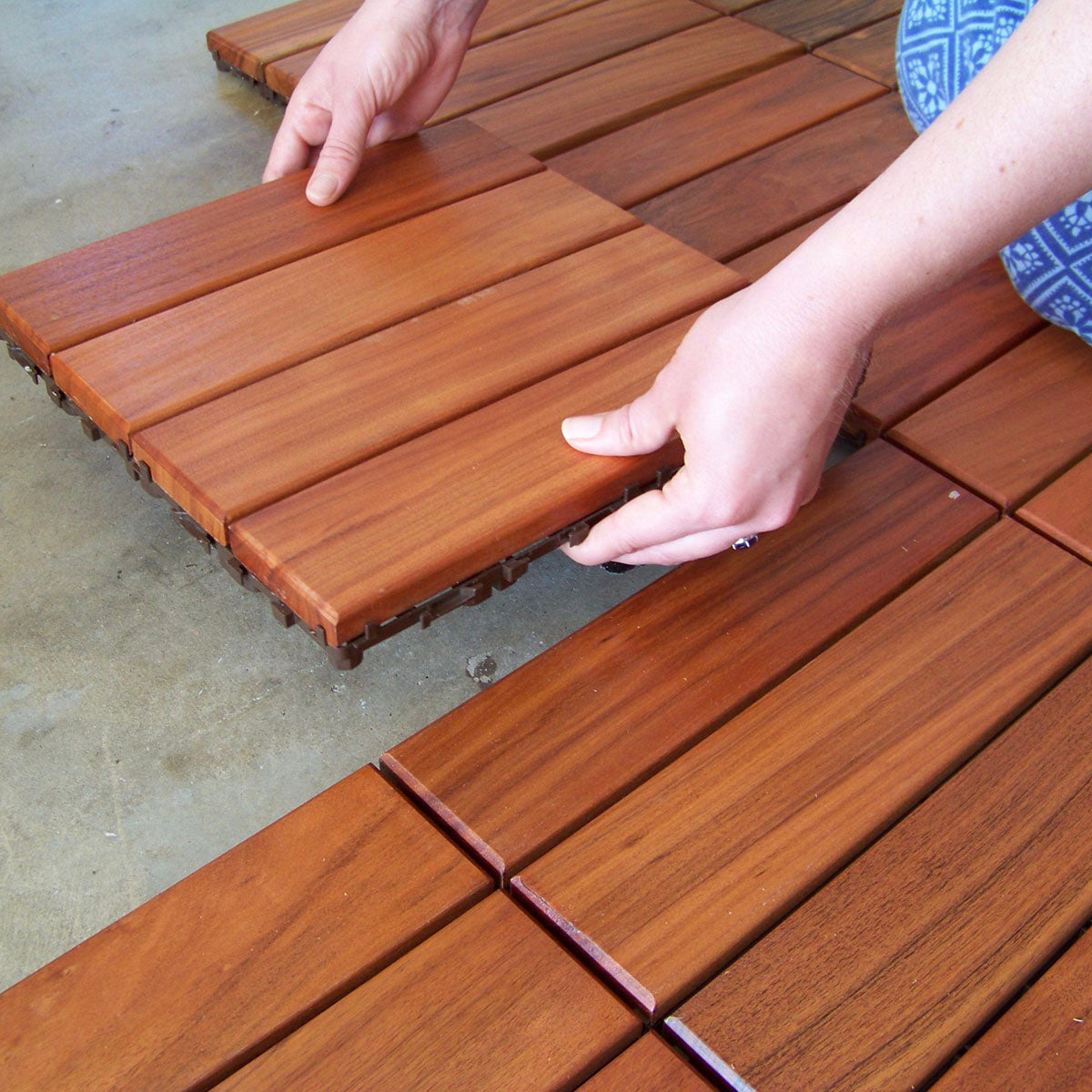 Ipe Interlocking Deck Tiles
